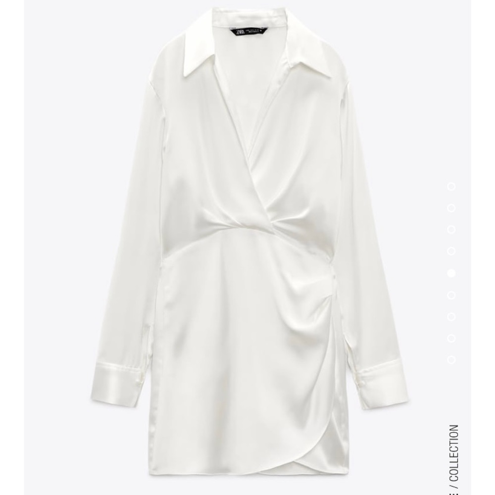 White satin effect dress